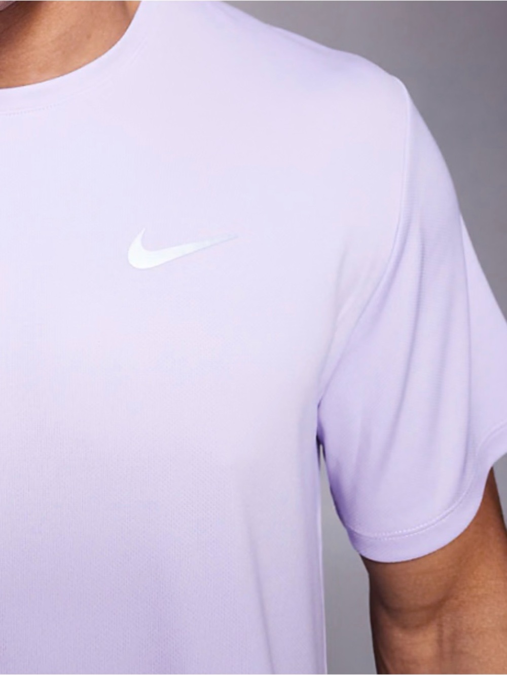 The Nike Men’s Lavender Performance Tee. Size M
